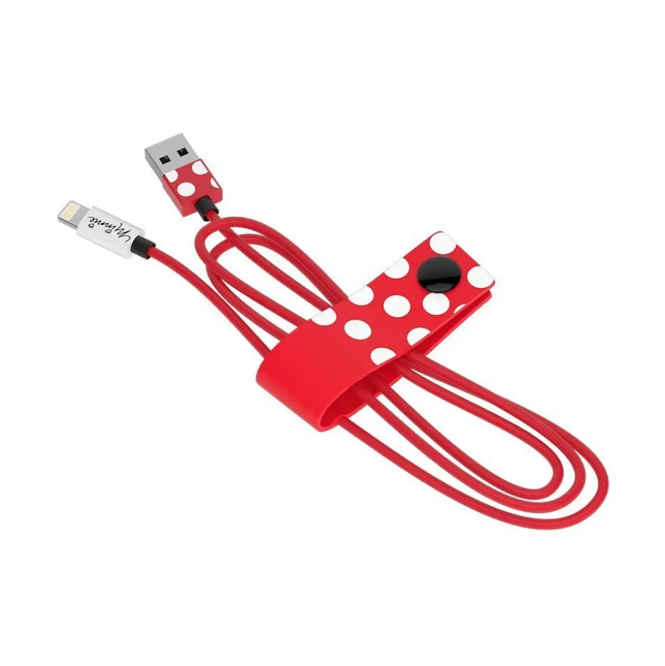 Tribe - Minnie Mouse - Disney - Lightning USB Cable - Data Transmission and Charging for Apple, iPhone - MFi Certified - 120 cm - Avvenice