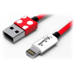 Tribe - Minnie Mouse - Disney - Lightning USB Cable - Data Transmission and Charging for Apple, iPhone - MFi Certified - 120 cm - Avvenice