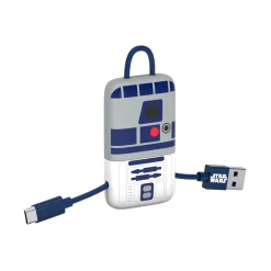 Tribe - RD-D2 - Star Wars - Micro USB Cable - Keychain - Data and Charging for Android, Samsung, HTC, Nokia, Sony - 22 cm - Avvenice