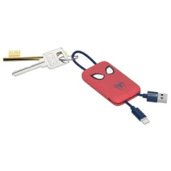 Tribe - Spider-Man - Marvel - Lightning USB Cable - Keychain - Data and Charging for Apple, iPhone - MFi Certified - 22 cm - Avvenice