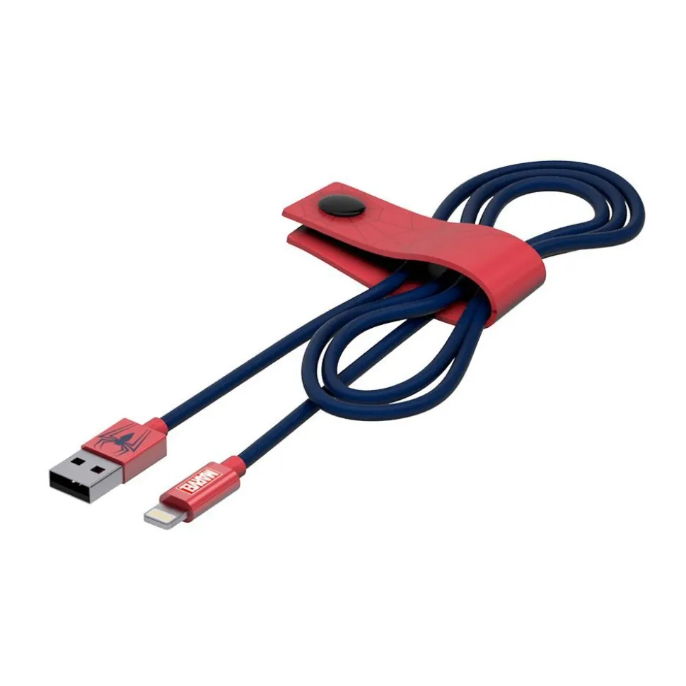 Tribe - Spider-Man - Marvel - Lightning USB Cable - Data Transmission and Charging Apple, iPhone - MFi Certified - 120 cm - Avvenice