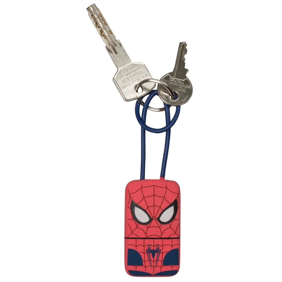 Tribe - Spider-Man - Marvel - Micro USB Cable - Keychain - Data and Charging for Android, Samsung, HTC, Nokia, Sony - 22 cm - Avvenice