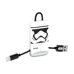 Tribe - Storm Trooper - Star Wars - Lightning USB Cable - Keychain - Data and Charging for Apple, iPhone - MFi Certified - 22 cm - Avvenice