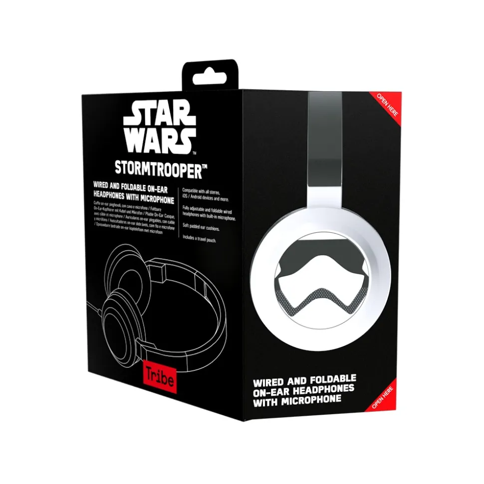 Tribe - Stormtrooper - Star Wars - Episodio VII - Headphones with Foldable Microphone - 3.5 mm Jack - Smartphone, PC, PS4, Xbox - Avvenice