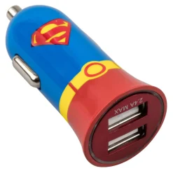 Tribe - Superman - Man of Steel - DC Comics - Car Charger Double - Fast Car Charge - USB Charger - iPhone, iPad, Tablet, Samsung - Avvenice