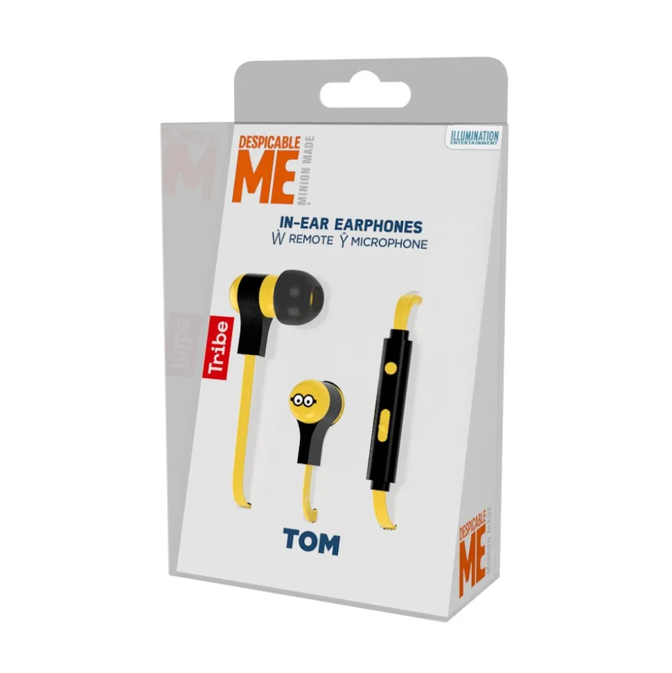 Tribe - Tom - Minions - Despicable Me - Earphones with Microphone and Multifunctional Command - Smartphone - Avvenice
