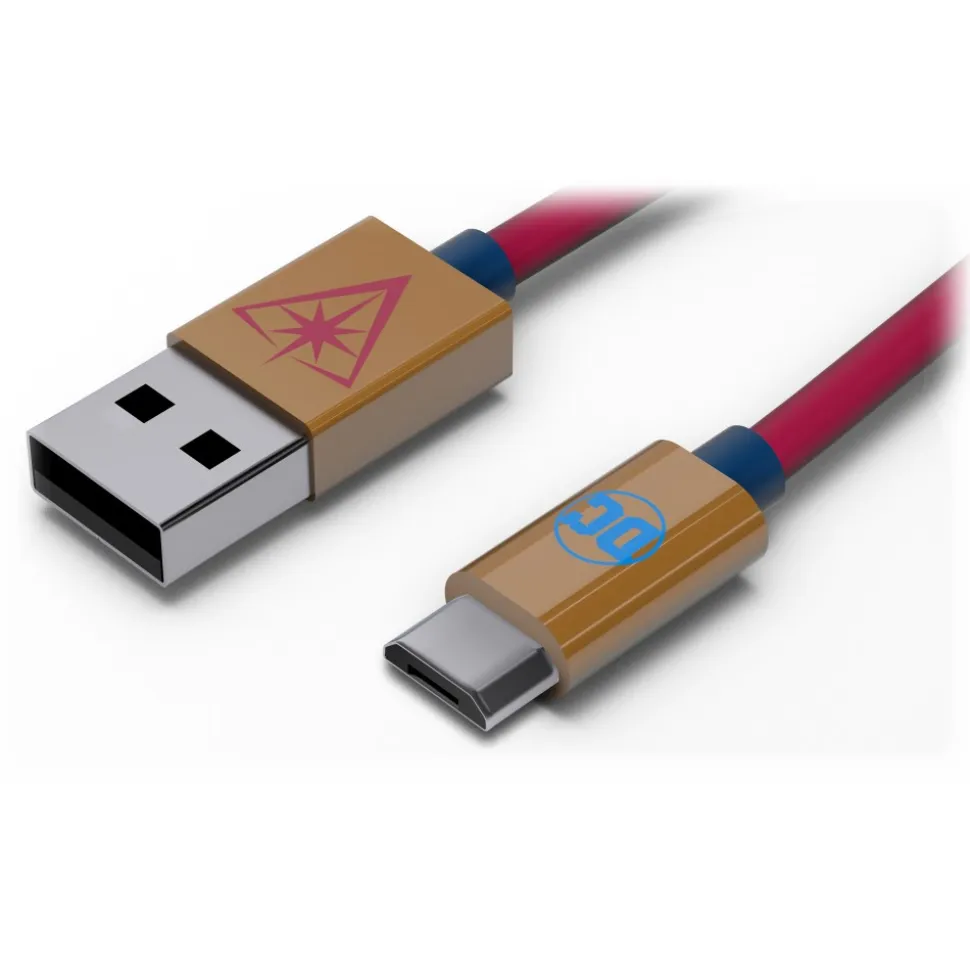 Tribe - Wonder Woman - DC Comics - Micro USB Cable - Data and Charging for Android, Samsung, HTC, Nokia, Sony - 120 cm - Avvenice
