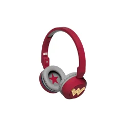 Tribe - Wonder Woman - DC Comics - Headphones with Foldable Microphone - 3.5 mm Jack - Smartphone, PC, PS4, Xbox - Avvenice
