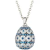 Tsars Collection - Alexandra Pavè Horizontal Blue Necklace - Handmade in Swiss - Luxury Exclusive Collection - Avvenice