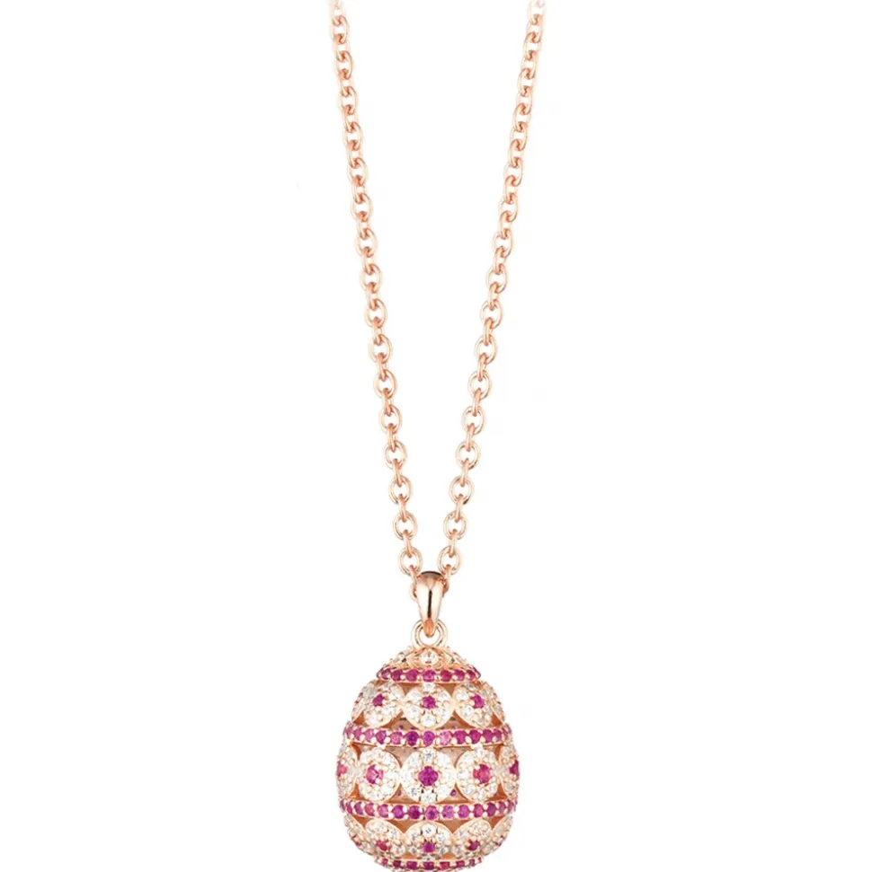 Tsars Collection - Alexandra Pavè Horizontal Fuchsia Necklace - Handmade in Swiss - Luxury Exclusive Collection - Avvenice