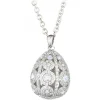 Tsars Collection - Alexandra Pavè Vertical White Necklace - Handmade in Swiss - Luxury Exclusive Collection - Avvenice