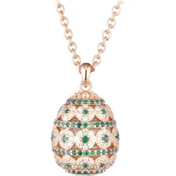 Tsars Collection - Alexandra Pavè Horizontal Green Necklace - Handmade in Swiss - Luxury Exclusive Collection - Avvenice