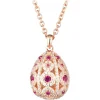 Tsars Collection - Alexandra Pavè Vertical Fuchsia Necklace - Handmade in Swiss - Luxury Exclusive Collection - Avvenice