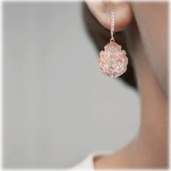 Tsars Collection - Alexandra Guilloche Motif Earrings - Handmade in Swiss - Luxury Exclusive Collection - Avvenice