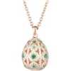 Tsars Collection - Alexandra Pavè Vertical Green Necklace - Handmade in Swiss - Luxury Exclusive Collection - Avvenice
