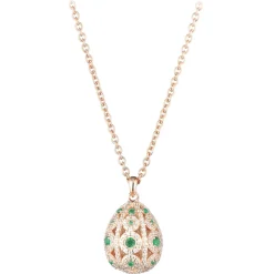 Tsars Collection - Alexandra Pavè Vertical Green Necklace - Handmade in Swiss - Luxury Exclusive Collection - Avvenice