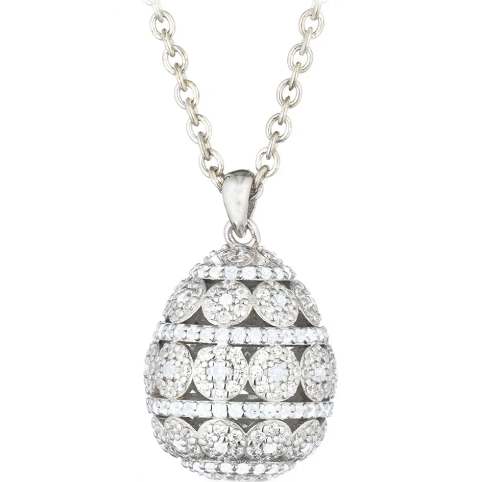Tsars Collection - Alexandra Pavè Horizontal White Necklace - Handmade in Swiss - Luxury Exclusive Collection - Avvenice