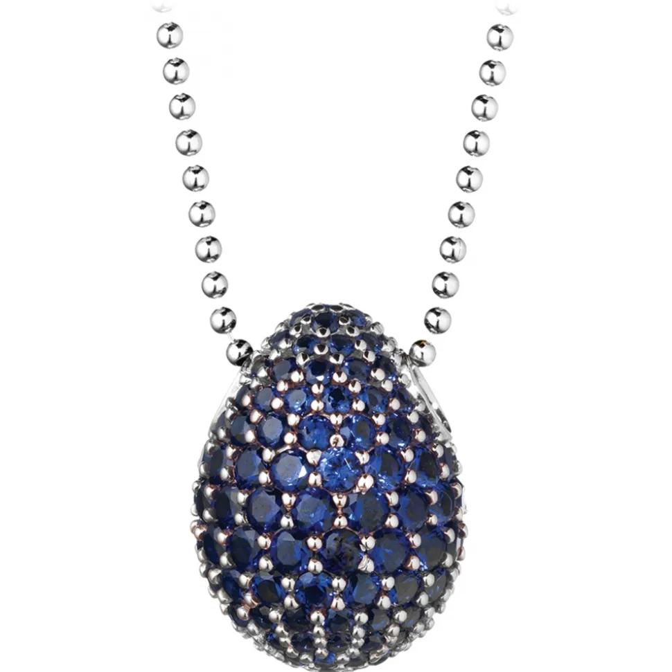 Tsars Collection - Blue 9nine Silver Necklace - Handmade in Swiss - Luxury Exclusive Collection - Avvenice