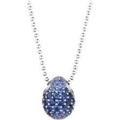 Tsars Collection - Blue 9nine Silver Necklace - Handmade in Swiss - Luxury Exclusive Collection - Avvenice