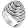 Tsars Collection - Blue Spiral Silver Ring - Handmade in Swiss - Luxury Exclusive Collection - Avvenice