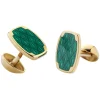 Tsars Collection - Cufflinks in Silver 04 Green - Handmade in Swiss - Luxury Exclusive Collection - Avvenice