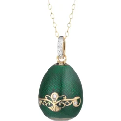 Tsars Collection - Empress Maria Green Necklace - Handmade in Swiss - Luxury Exclusive Collection - Avvenice