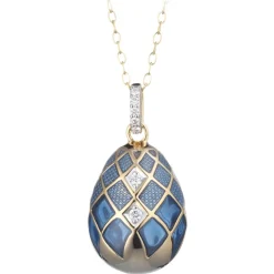 Tsars Collection - Empress Maria Blue Necklace - Handmade in Swiss - Luxury Exclusive Collection - Avvenice