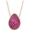 Tsars Collection - Fuchsia 9nine Silver Necklace - Handmade in Swiss - Luxury Exclusive Collection - Avvenice