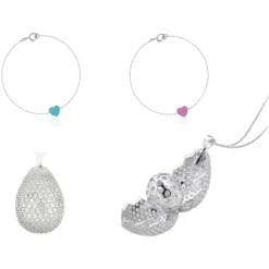 Tsars Collection - Gender Reveal Egg Pendant 9Nine Collection - Handmade in Swiss - Luxury Exclusive Collection - Avvenice