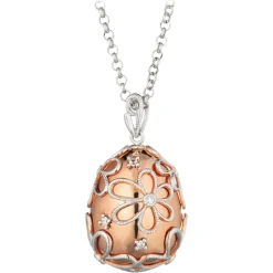 Tsars Collection - Gold Necklace with Rose Flowers - Handmade in Swiss - Luxury Exclusive Collection - Avvenice