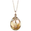 Tsars Collection - Gold Necklace with Mother of Pearl 154 - Handmade in Swiss - Luxury Exclusive Collection - Avvenice