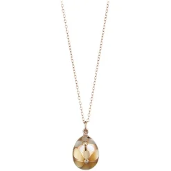 Tsars Collection - Gold Necklace with Mother of Pearl 154 - Handmade in Swiss - Luxury Exclusive Collection - Avvenice