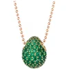 Tsars Collection - Green 9nine Silver Necklace - Handmade in Swiss - Luxury Exclusive Collection - Avvenice