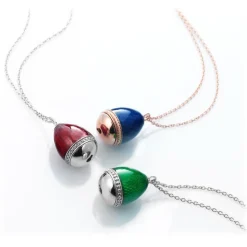 Tsars Collection - Necklace with Blue Pendant with Key - Handmade in Swiss - Luxury Exclusive Collection - Avvenice