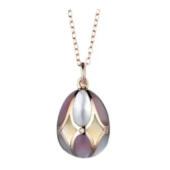 Tsars Collection - Necklace in Gold Mother of Pearl 429 - Handmade in Swiss - Luxury Exclusive Collection - Avvenice