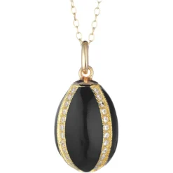 Tsars Collection - Necklace in Silver 019 Black Gold - Handmade in Swiss - Luxury Exclusive Collection - Avvenice