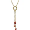 Tsars Collection - Necklace with 3 Red Eggs - Handmade in Swiss - Luxury Exclusive Collection - Avvenice