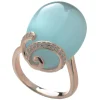 Tsars Collection - Olga Blue Spiral Ring - Handmade in Swiss - Luxury Exclusive Collection - Avvenice