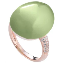 Tsars Collection - Olga Green Ring - Handmade in Swiss - Luxury Exclusive Collection - Avvenice