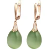 Tsars Collection - Olga Green Earrings - Handmade in Swiss - Luxury Exclusive Collection - Avvenice
