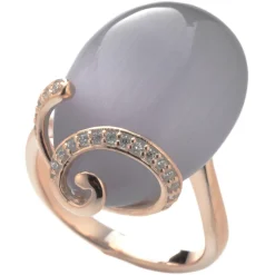 Tsars Collection - Olga Purple Spiral Ring - Handmade in Swiss - Luxury Exclusive Collection - Avvenice