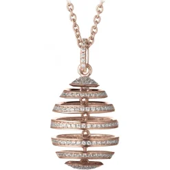 Tsars Collection - Pink Spiral Silver Necklace - Handmade in Swiss - Luxury Exclusive Collection - Avvenice