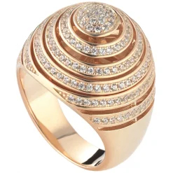 Tsars Collection - Pink Spiral Silver Ring - Handmade in Swiss - Luxury Exclusive Collection - Avvenice