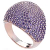 Tsars Collection - Purple Pavé Silver Ring - Handmade in Swiss - Luxury Exclusive Collection - Avvenice
