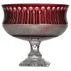 Tsars Collection - Red Crystal Fruit Bowl - Handmade in Swiss - Luxury Exclusive Collection - Avvenice