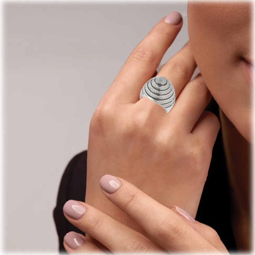 Tsars Collection - Spiral Silver Ring - Handmade in Swiss - Luxury Exclusive Collection - Avvenice