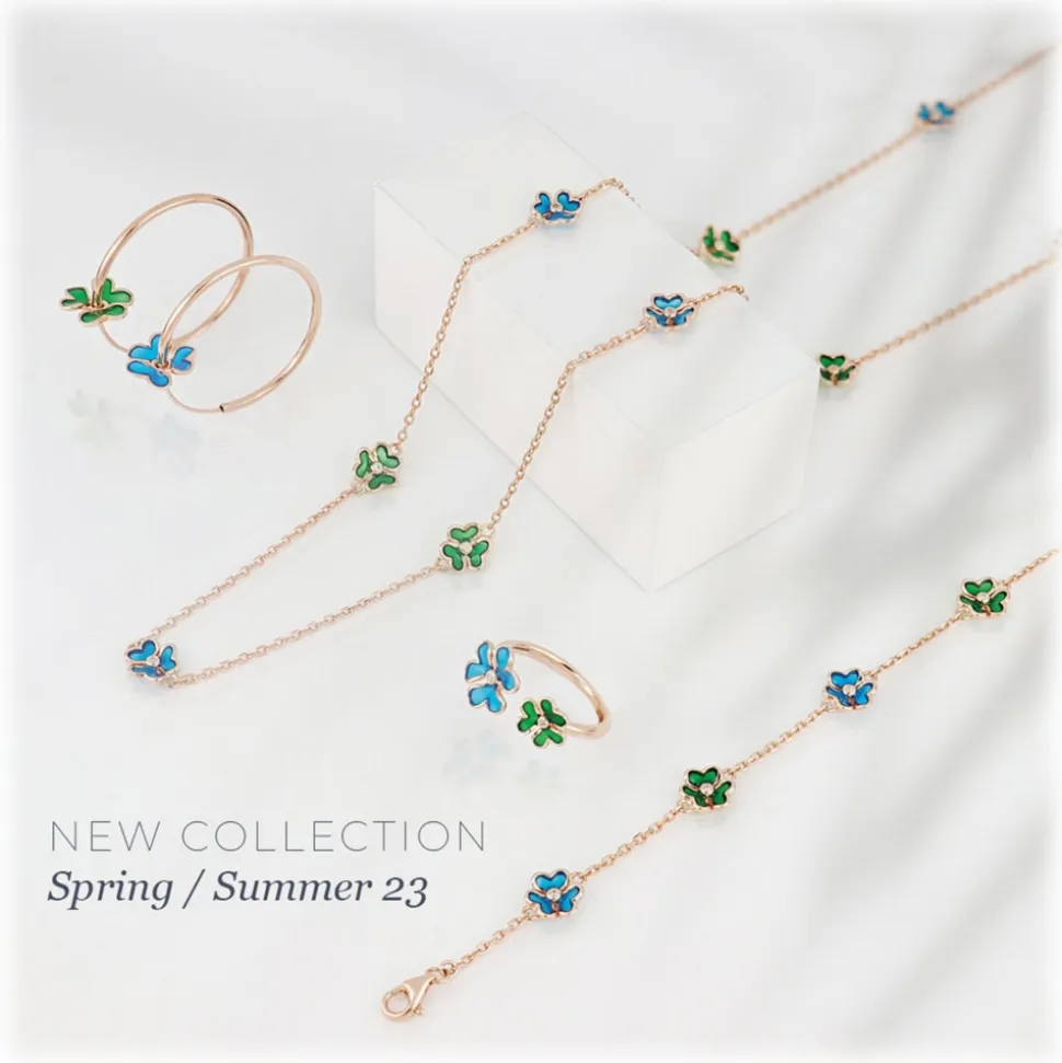 Tsars Collection - Tamara Romantic Garden Necklace 90 cm - Handmade in Swiss - Luxury Exclusive Collection - Avvenice