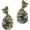 Tsars Collection - Tamara Green Silver Earrings - Handmade in Swiss - Luxury Exclusive Collection - Avvenice