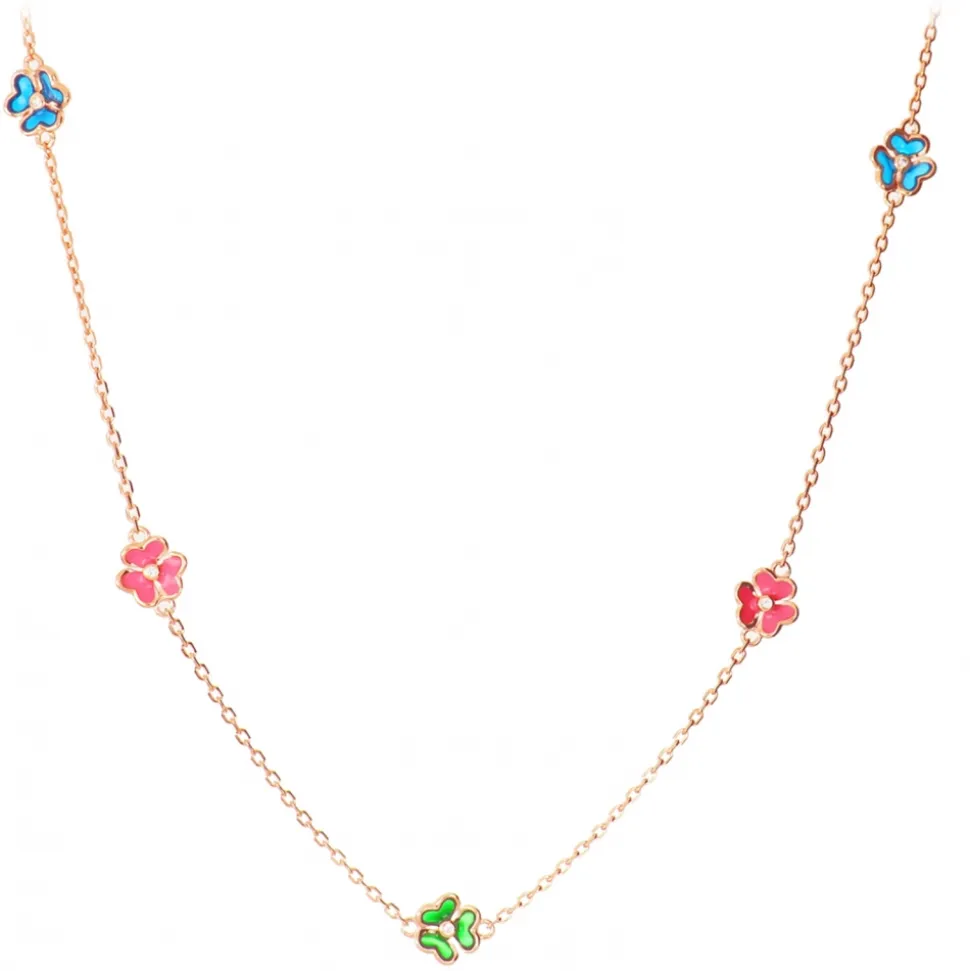 Tsars Collection - Tamara Romantic Garden Necklace 60 cm - Handmade in Swiss - Luxury Exclusive Collection - Avvenice