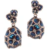 Tsars Collection - Tamara Blue Silver Earrings - Handmade in Swiss - Luxury Exclusive Collection - Avvenice